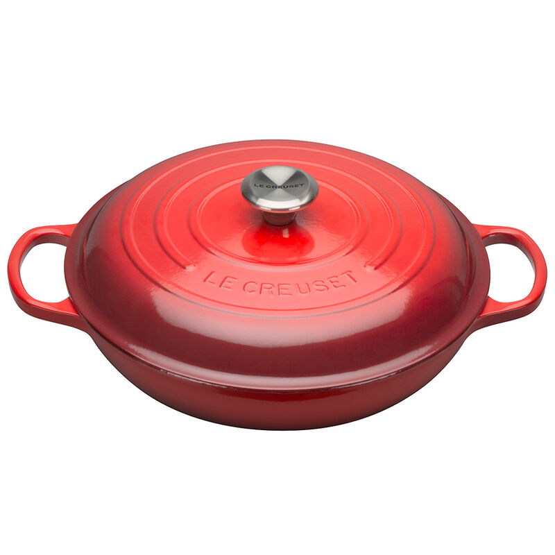 Le Creuset Signature Shallow Casserole 30 Stainless Steel Knob image number 0